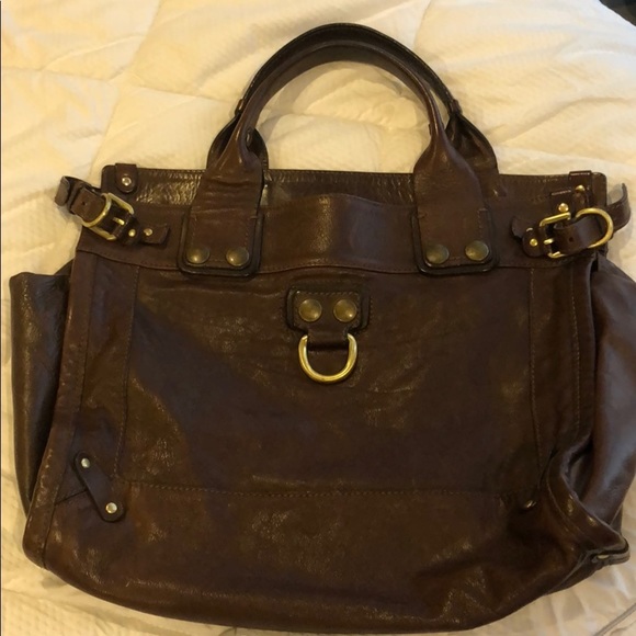 Handbags - Chloe brown leather top handle tote briefcase bag